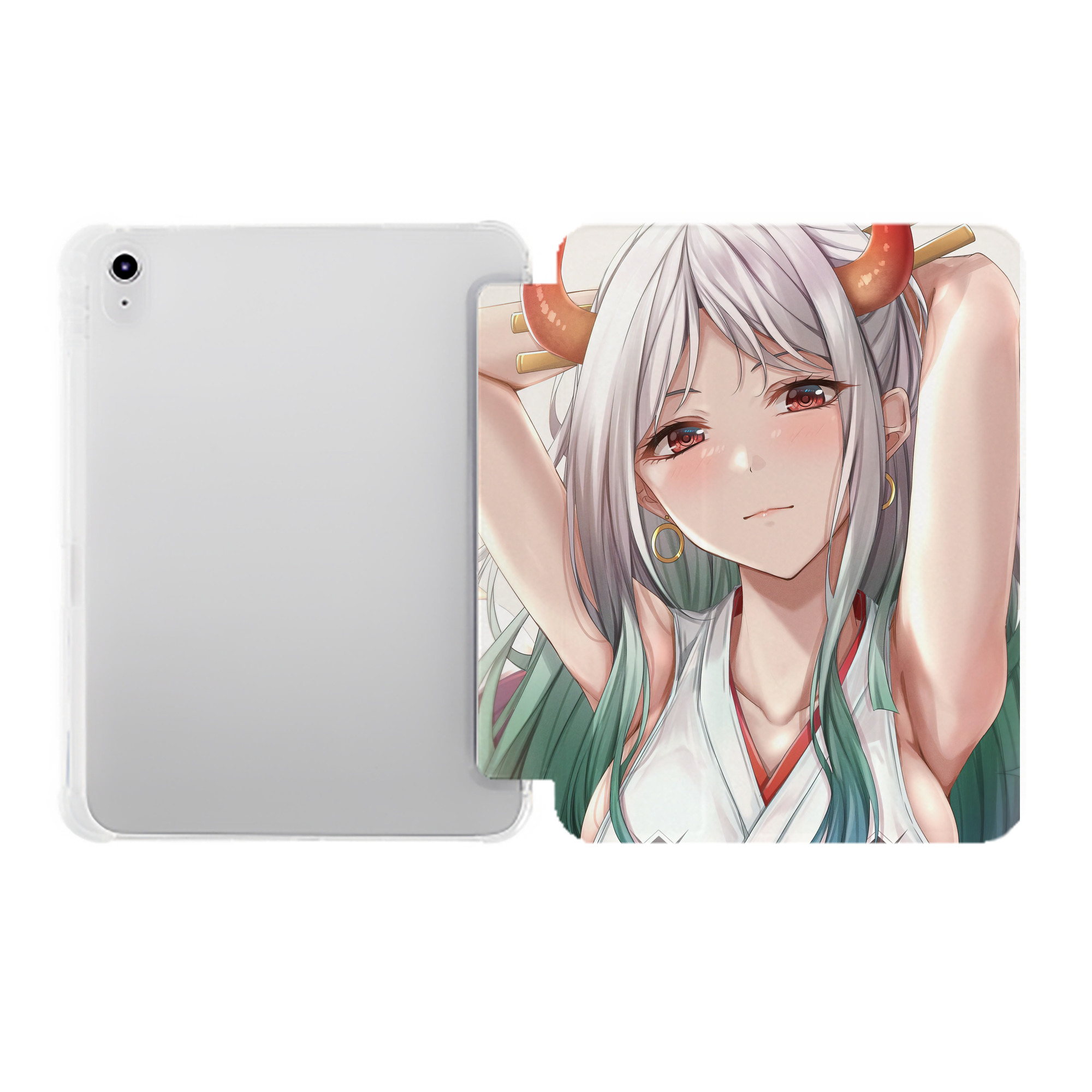 （画像用） ワンピース ONE PIECE IPad ケース ペン収納付き 三つ折りスタンド PUレザー×シリコン 対応機種9.5/10.5/10.9インチ